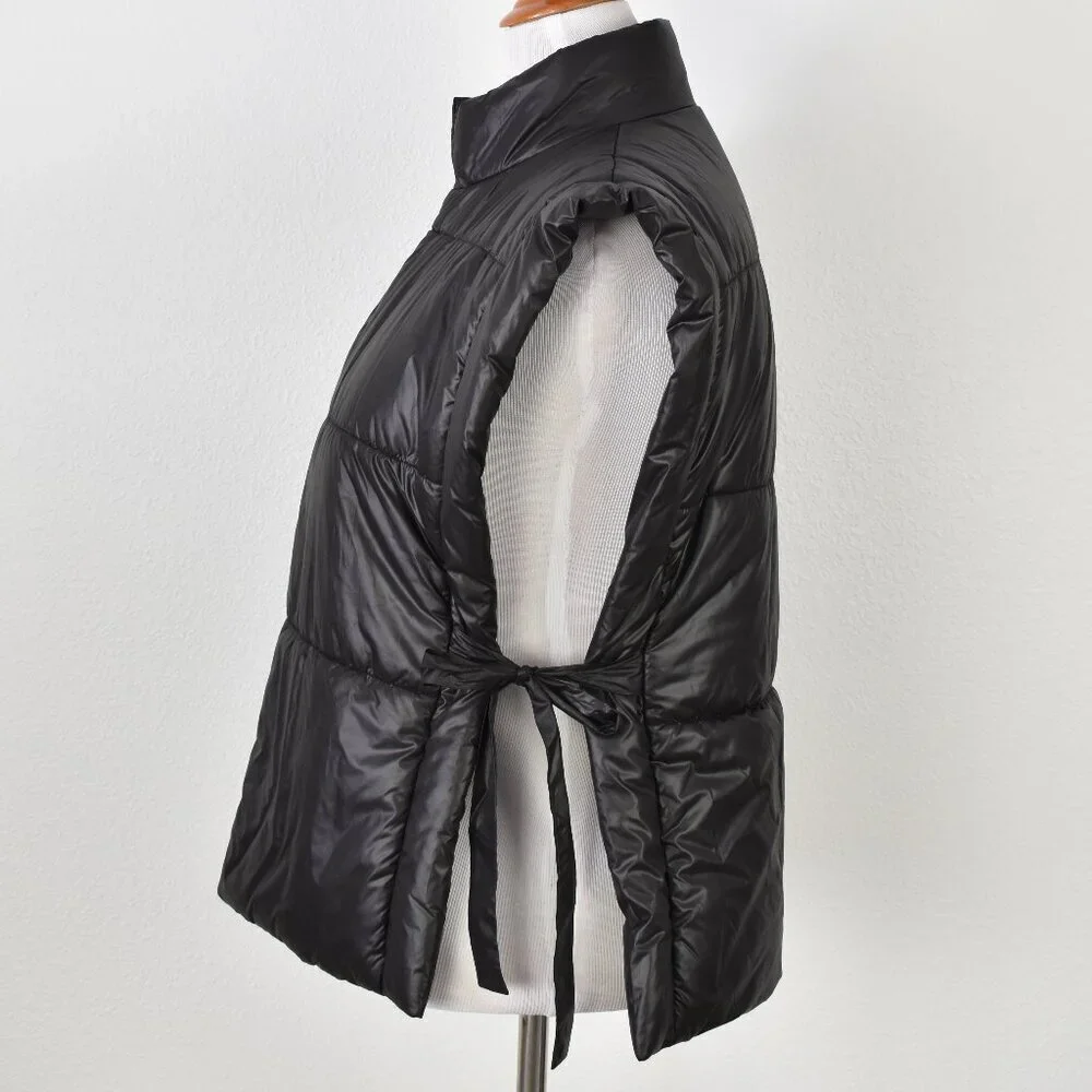 Pilcro Packable Puffer Vest Side Tie Black - One Size - Picture 3 of 9